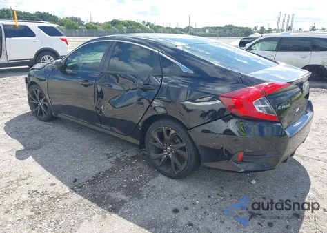 2019 Honda Civic Sport z USA, uszkodzony, nr VIN 19XFC2F80KE047355